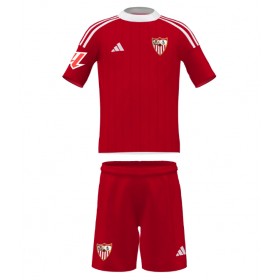 Dětské fotbalový komplet Sevilla Venkovní košile 2025-26 Krátkým Rukávem